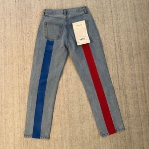 STILL HERE handmade painted jeans. NWT - size 25